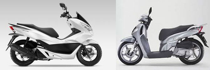 Versus: Honda PS125i vs Honda SH125