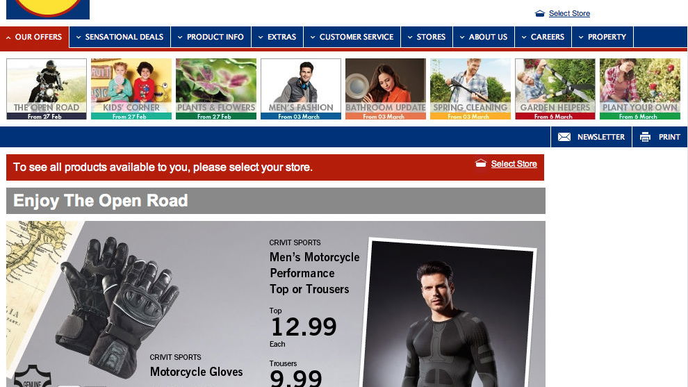 Lidl motorcycle clothing now on sale