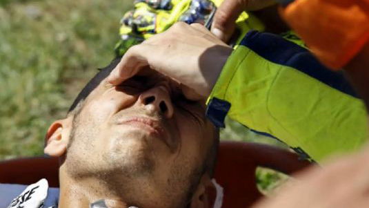 Rossi Mugello crash pics
