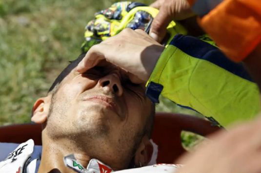 Rossi Mugello crash pics