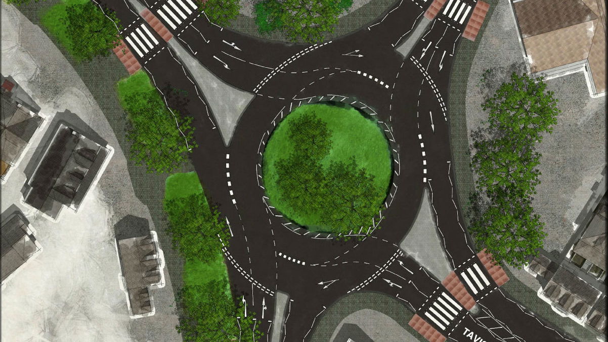 Plans for kerbs between roundabout lanes halted