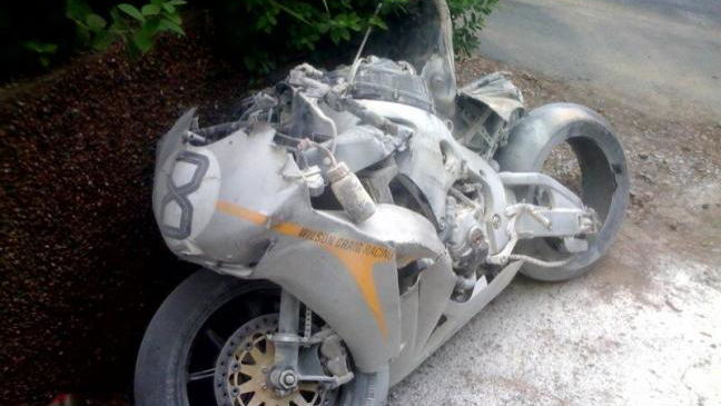 Pic Special: Guy Martin's crashed Fireblade