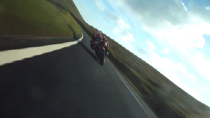 Video: William Dunlop and Ian Hutchinson race over the Mountain