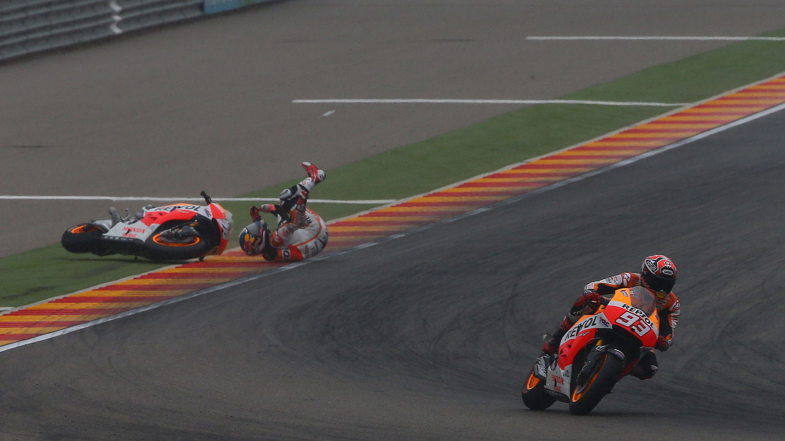 Marquez and Pedrosa reflect on Aragon crashes