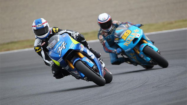 Kevin Schwantz launches Suzuki GSX-RR at Motegi