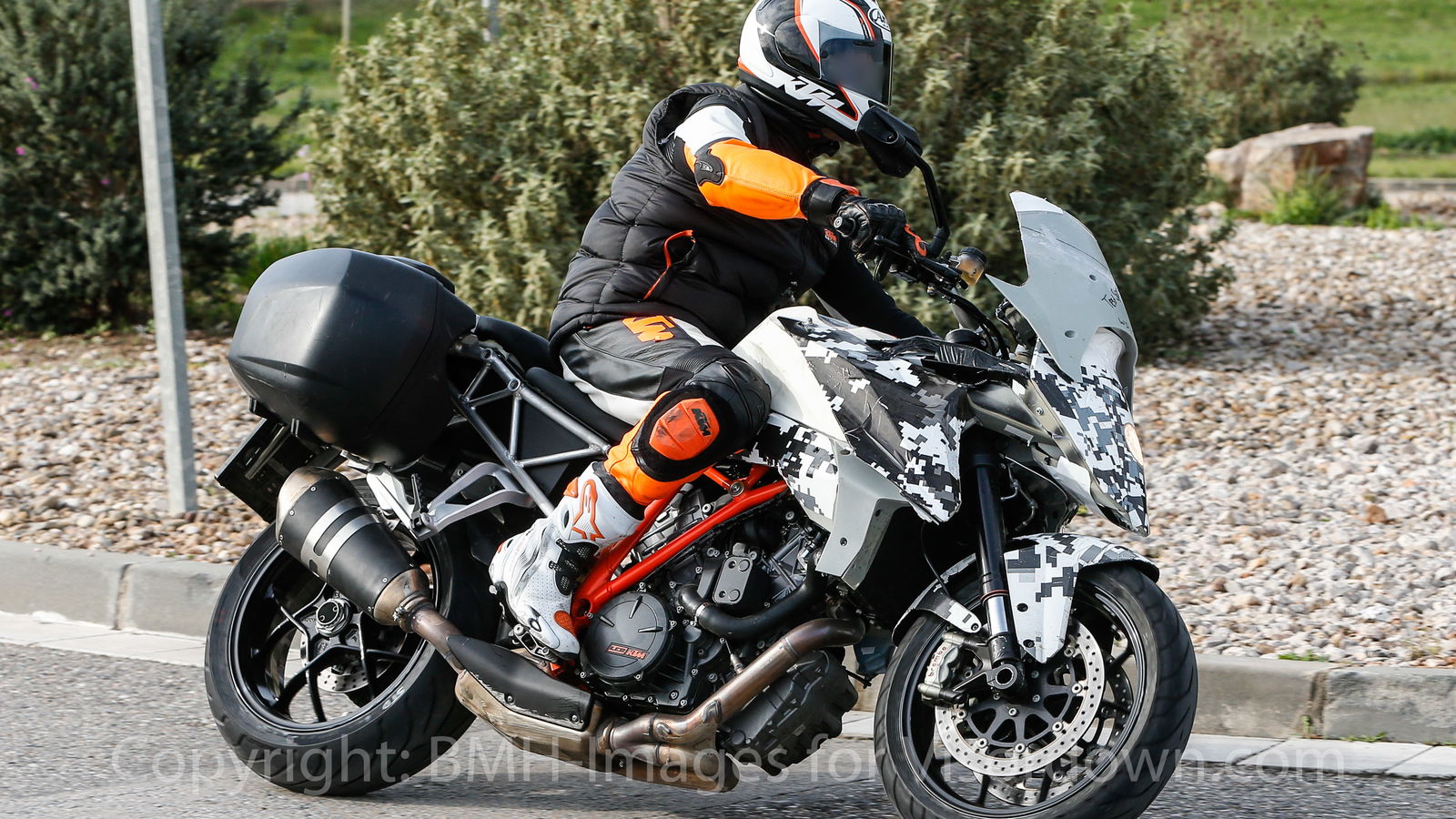 KTM 1290 Super Duke tourer spied