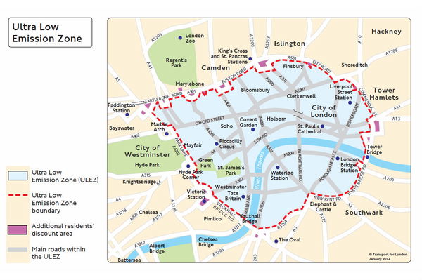 Pre-2007 motorcycles face £12.50 London toll