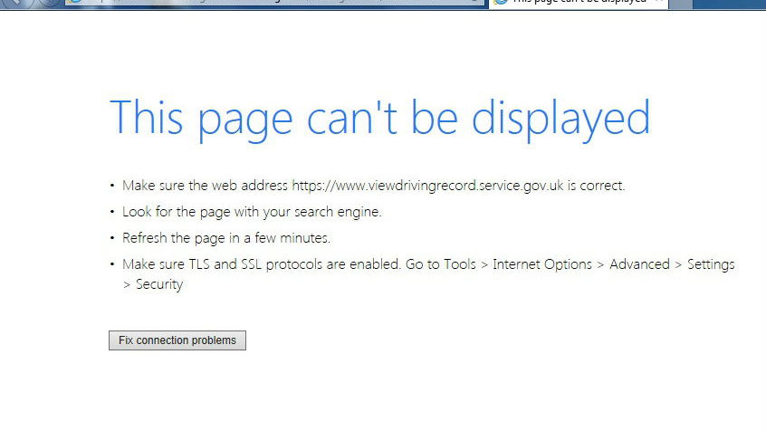 Well that's a good start - DVLA licence record check site down on day one