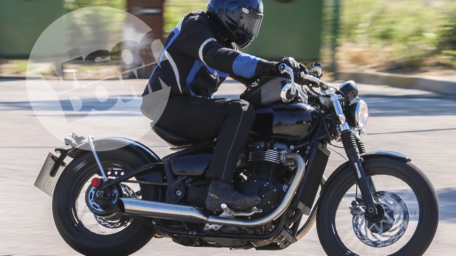 Triumph Bonneville bobber spied