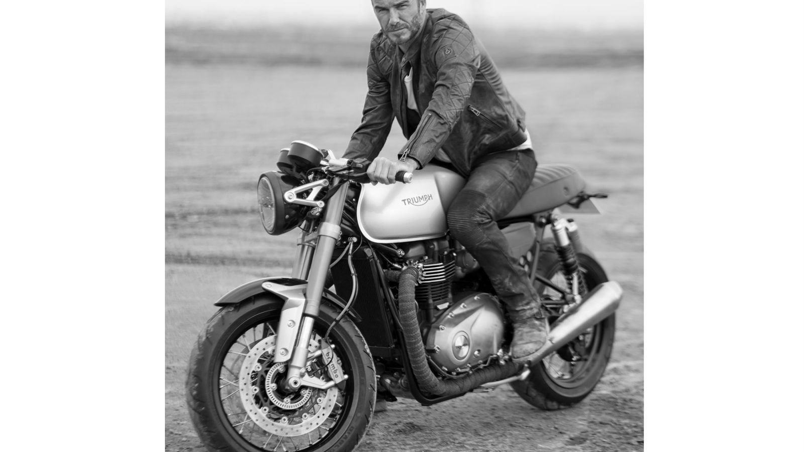 Beckham, Belstaff and the 2016 Triumph Bonneville