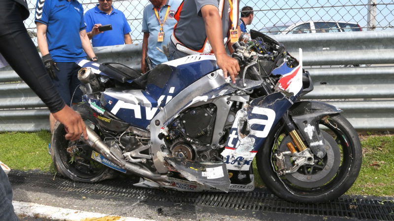 Loris Baz escapes unhurt from 180mph crash