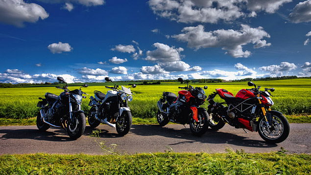 The Power and the Glory: Ducati Streetfighter S v BMW K1300R v Triumph Speed Triple v Honda CB1000R