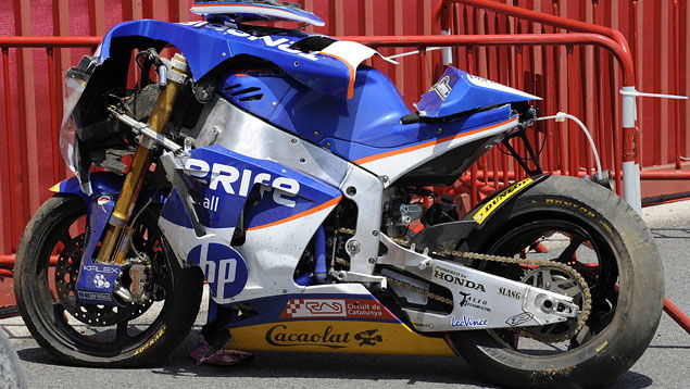 Lucky escape for Moto2 racer at Catalunya