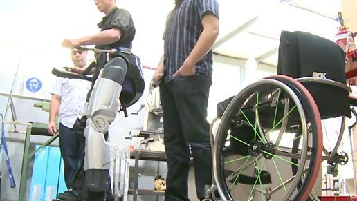 Paralysed biker walks again with robotic legs