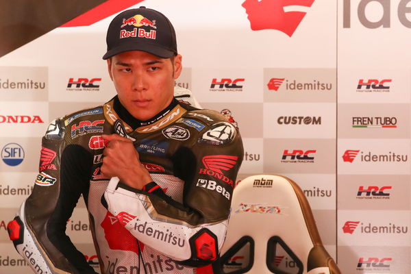 Takaaki Nakagami in LCR Honda garage, 2022 Catalan Grand Prix. - Gold and Goose