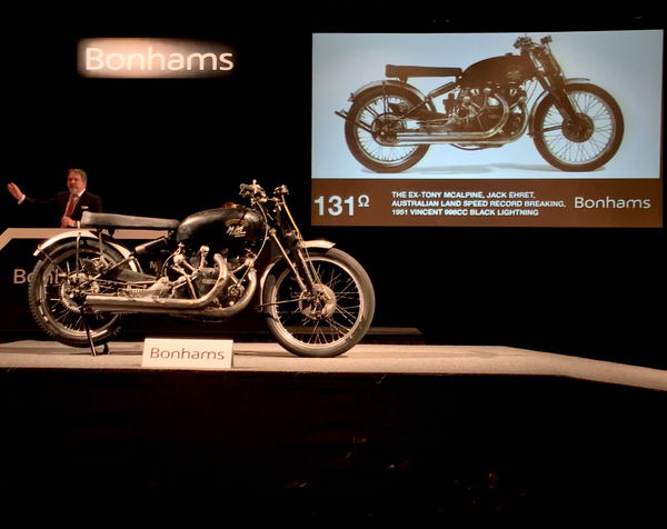 Speed record setting motorcycle sells for almost $1million at auction