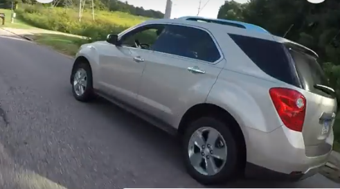 Furious biker smashes driver's phone