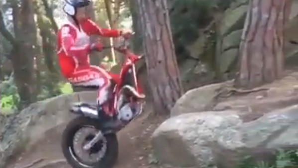 Rocky hill no match for one-wheeled trials rider