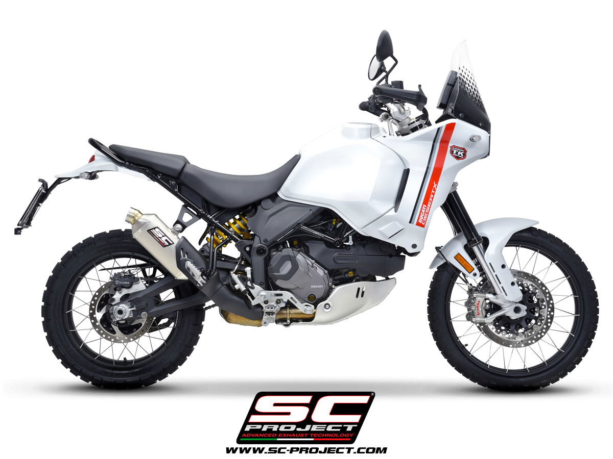 Ducati DesertX with SC-Project Rally Raid Muffler
