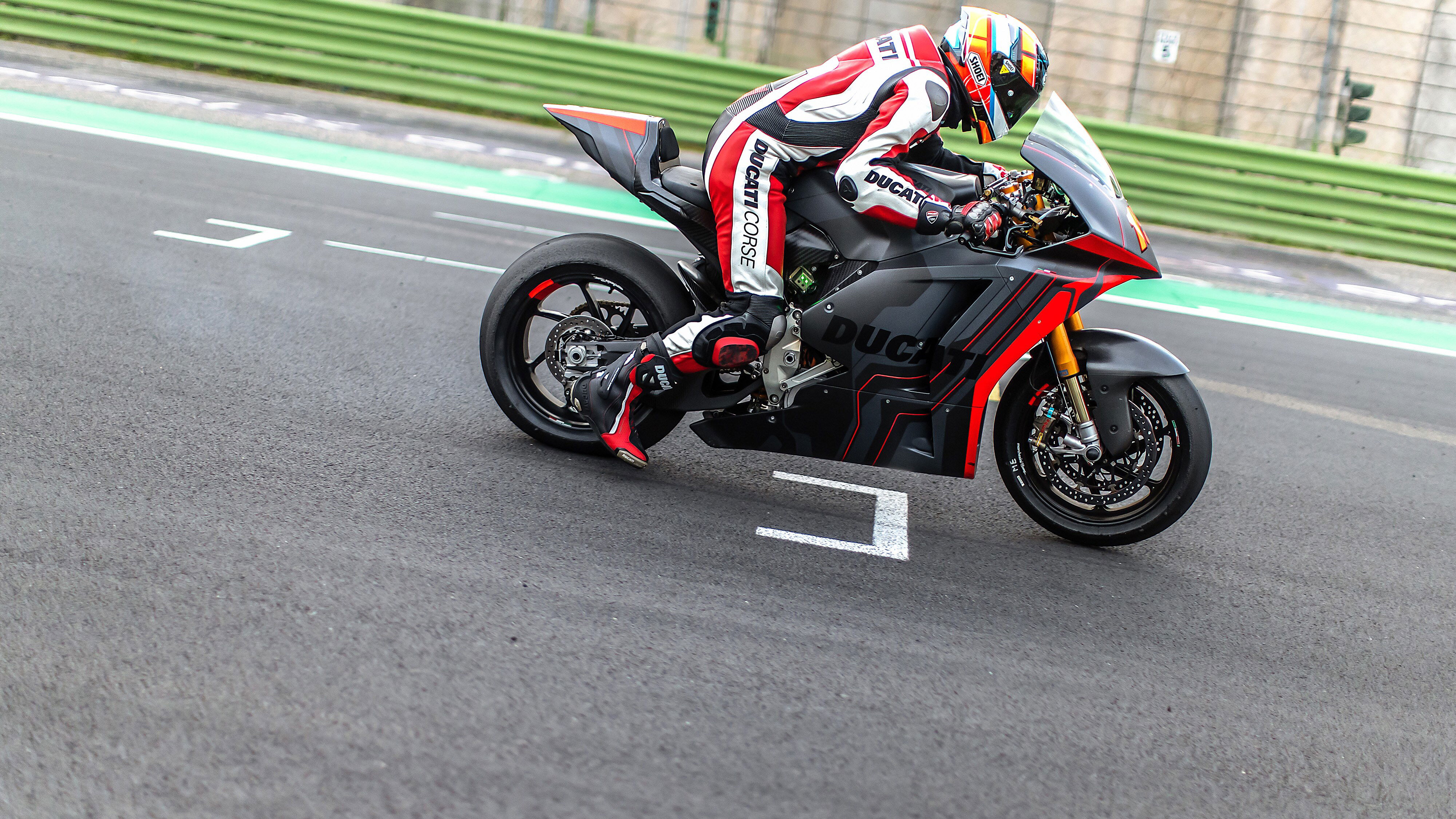 Alex De Angelis launches Ducati MotoE bike in Vallelunga test. - Ducati Media