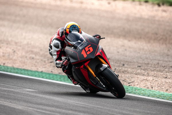 Alex de Angelis, Ducati V21L MotoE test, Vallelunga, 2022. - Ducati Media.