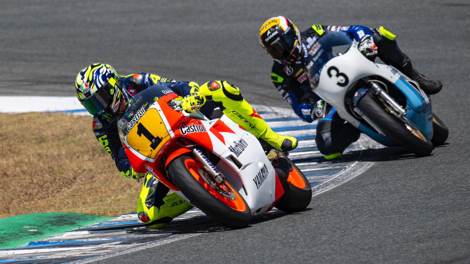 Valentino Rossi Hits The Track on Eddie Lawson GP Bike