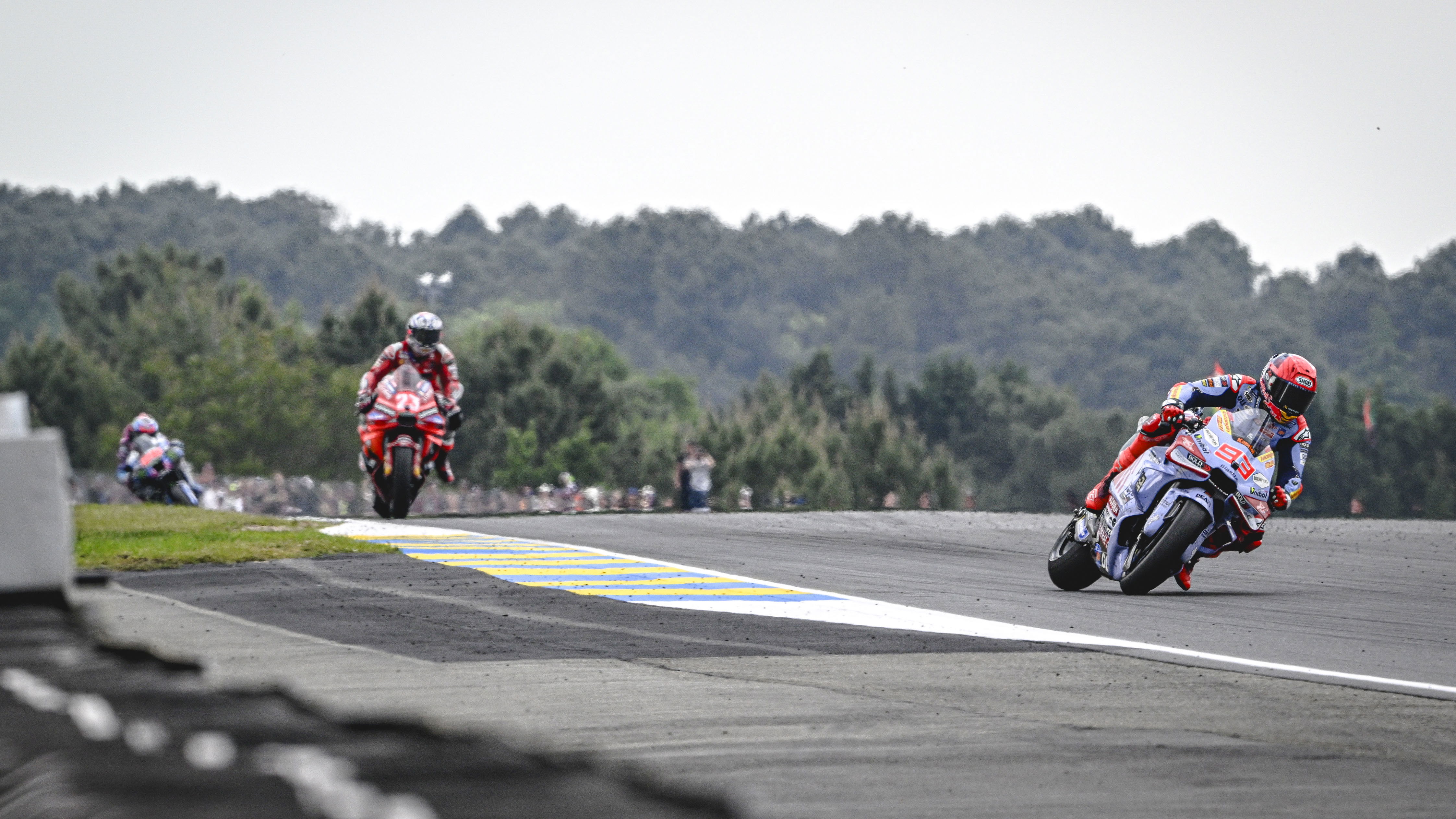 Marc Marquez, Enea Bastianini, 2024 MotoGP French Grand Prix. - Gold and Goose