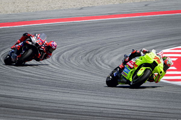 Marco Bezzecchi, Maverick Vinales, 2024 MotoGP Catalan Grand Prix. - Gold and Goose