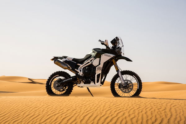  Modified Triumph Tiger competes in desert rally, but is it hiding something?