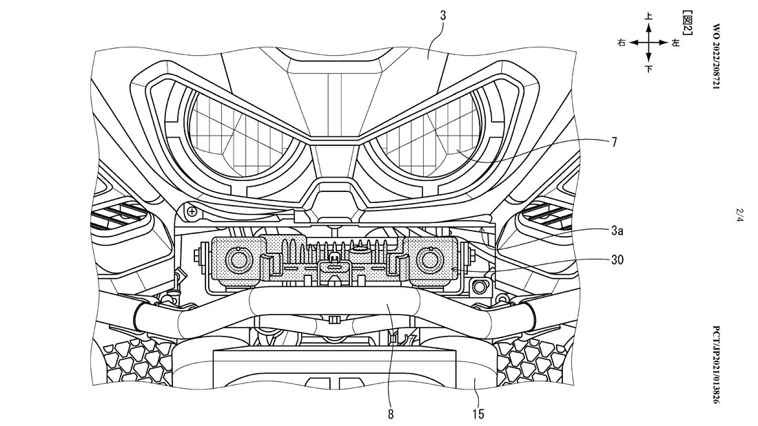 Honda Africa Twin front camera patent. - Motorrad