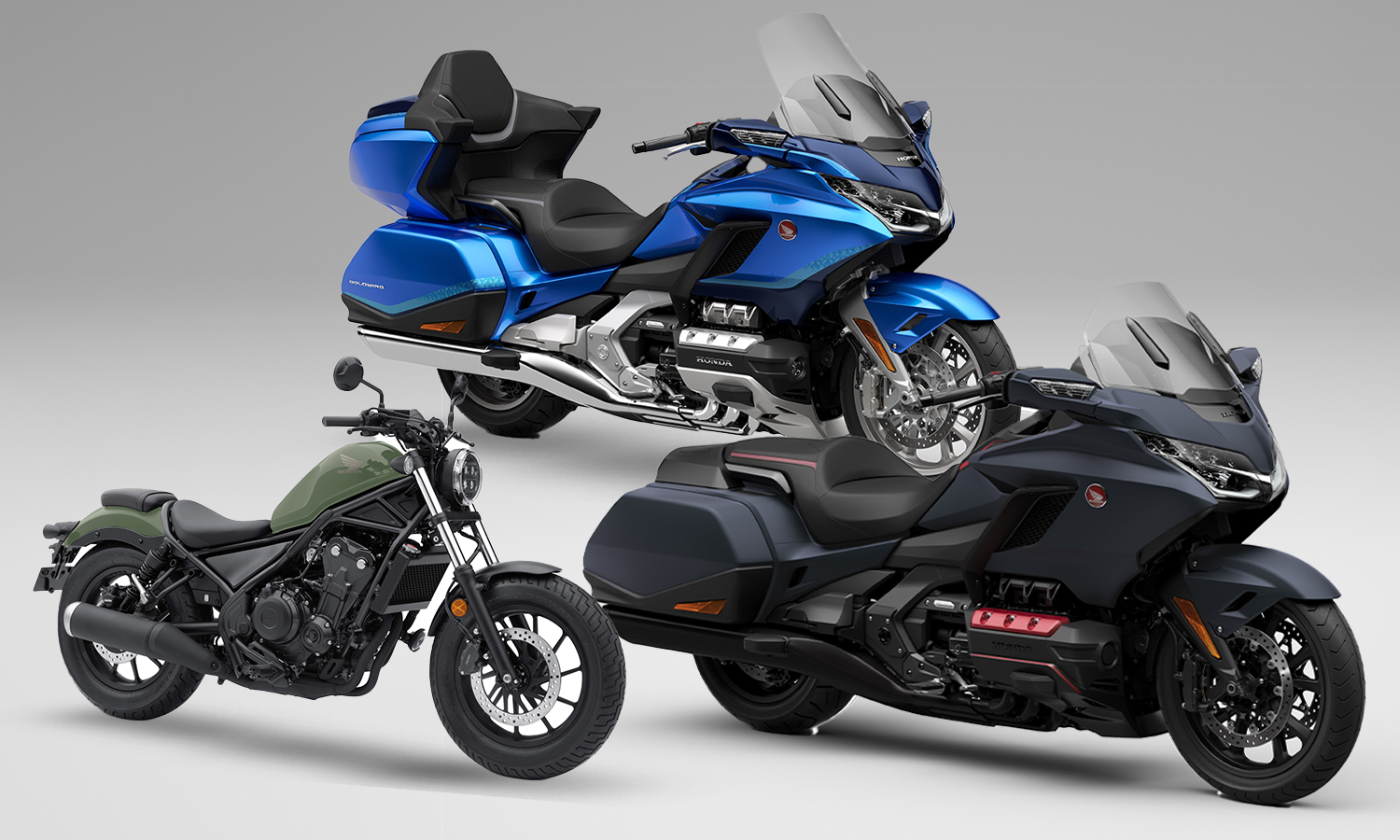 Honda new colours for 2022 YM Gold Wing, CMX Rebel