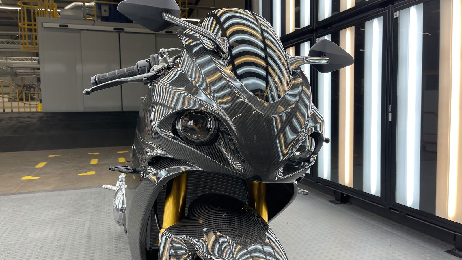 Norton V4SV in final inspection at the factory