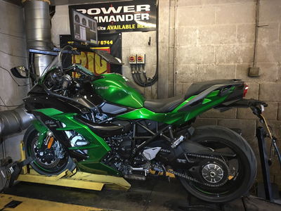 Kawasaki H2 SX SE on dyno