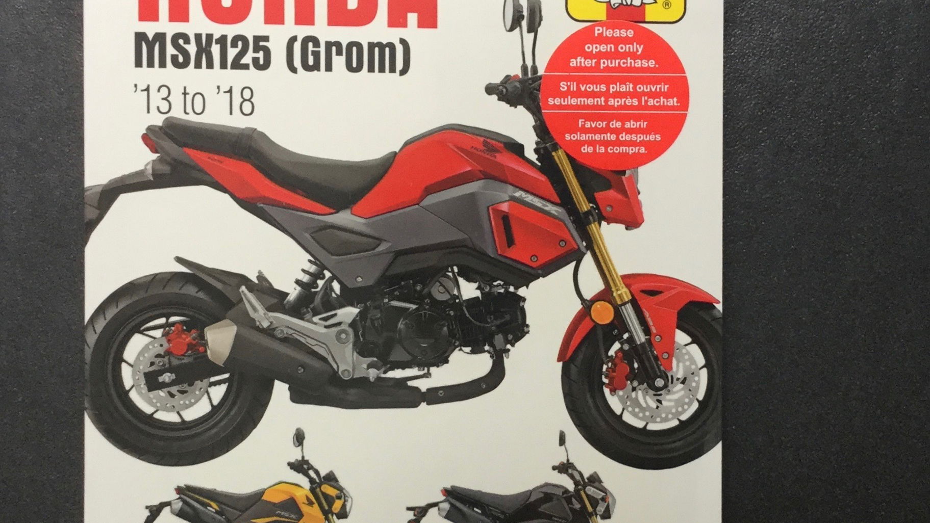 Haynes manual for Grom 125