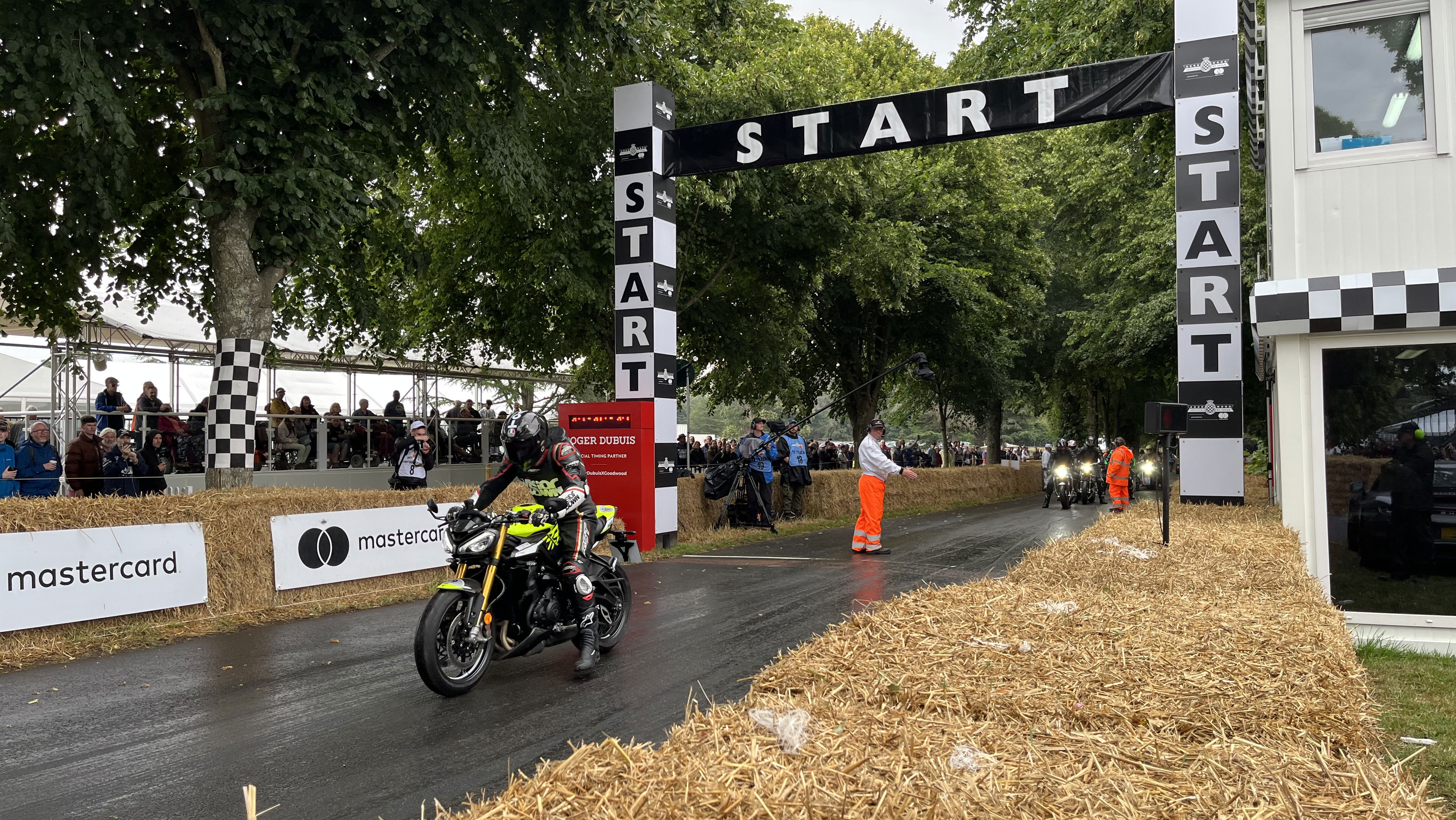 The startline of the Goodwood Festival of Speed hill climb