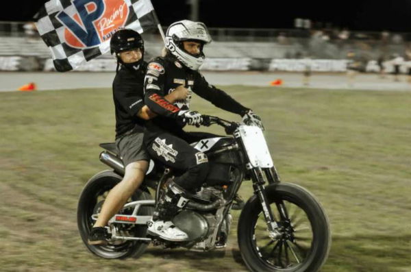 Royal Enfield flat track win