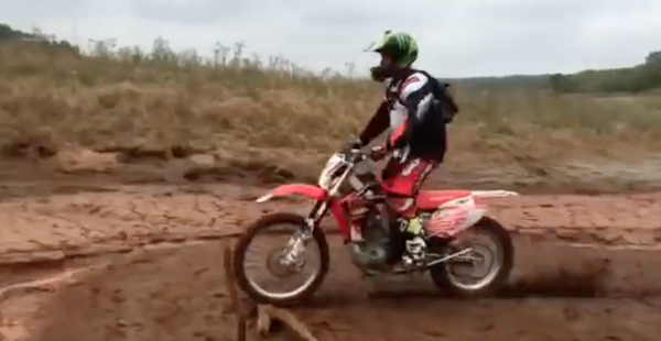 Dirt bike v Mud