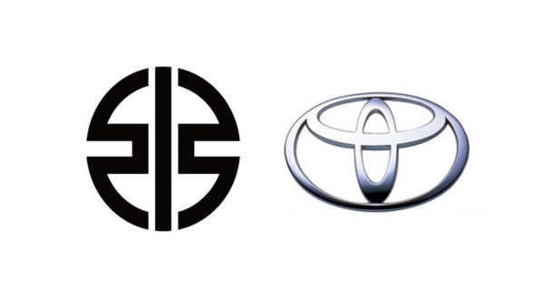 Kawasaki, Toyota logos