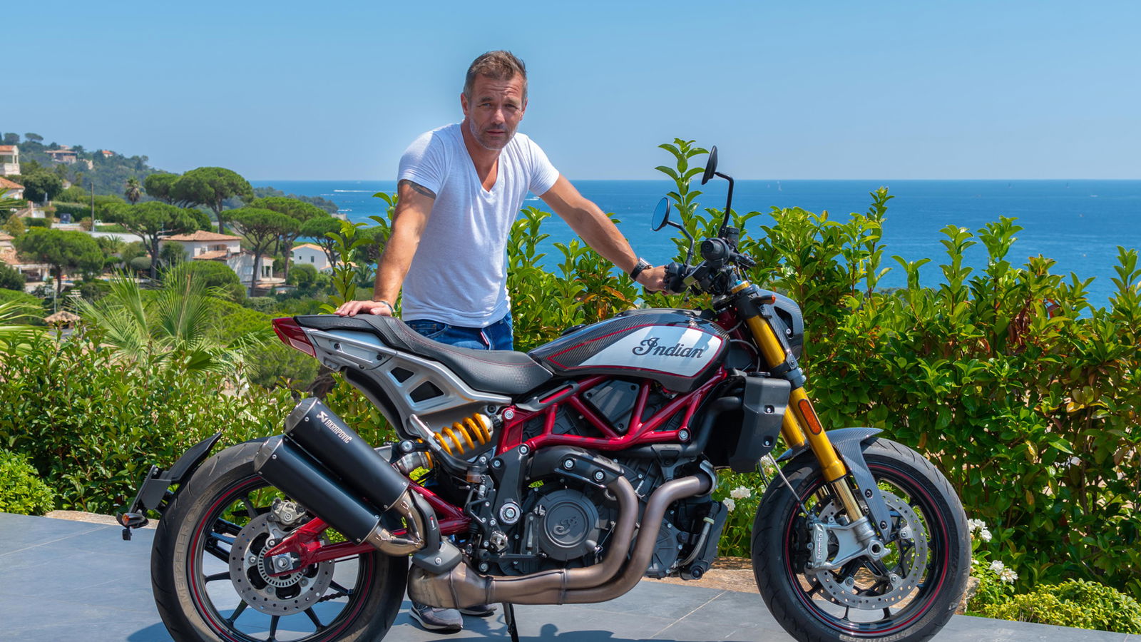 Sebastien Loeb Indian Motorcycle ambassador with FTR R Carbon