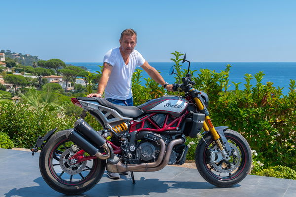 Sebastien Loeb Indian Motorcycle ambassador with FTR R Carbon