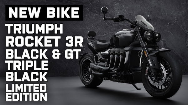 Limited edition Triumph Rocket 3 R Black and Rocket 3 GT Triple Black