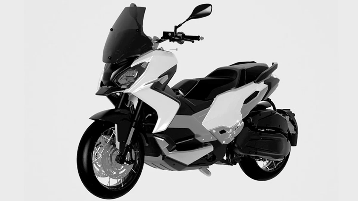 Peugeot adventure scooter render.