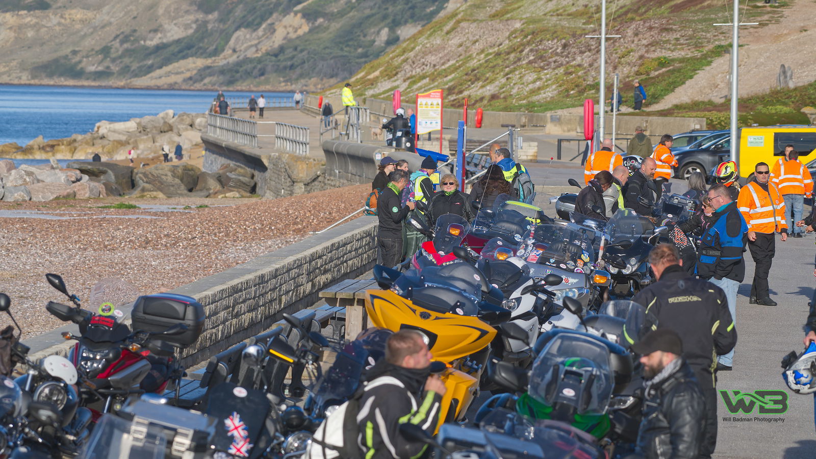 Motorcycles gathered for 2022 annual DocBike charity ride-out. - DocBike/Will Badman Photography