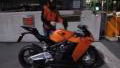 Exclusive video footage of the KTM RC8 running