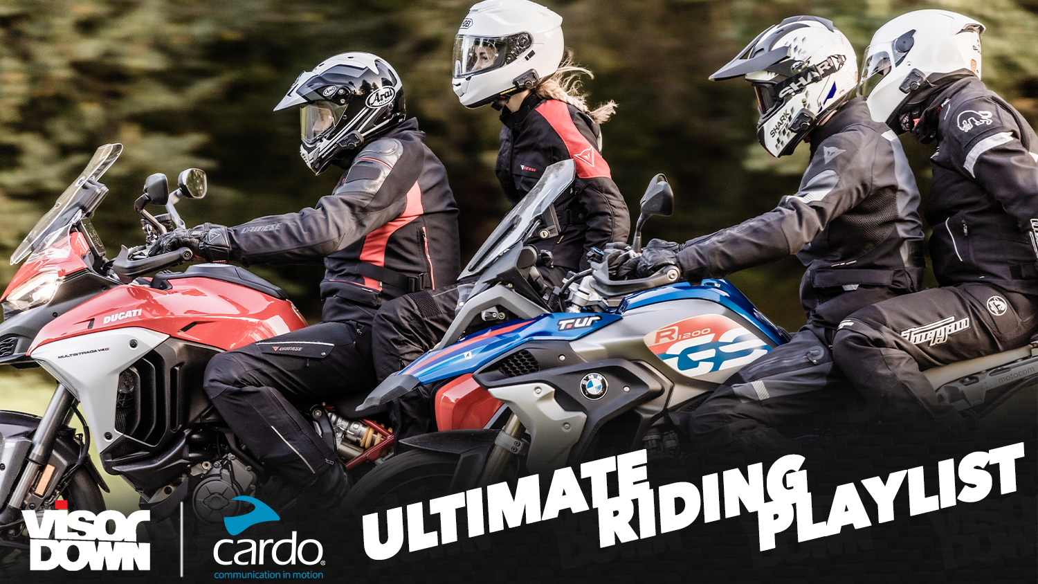 Best songs to ride your motorcycle to! Cardo and Visordown Ultimate Riding Playlist