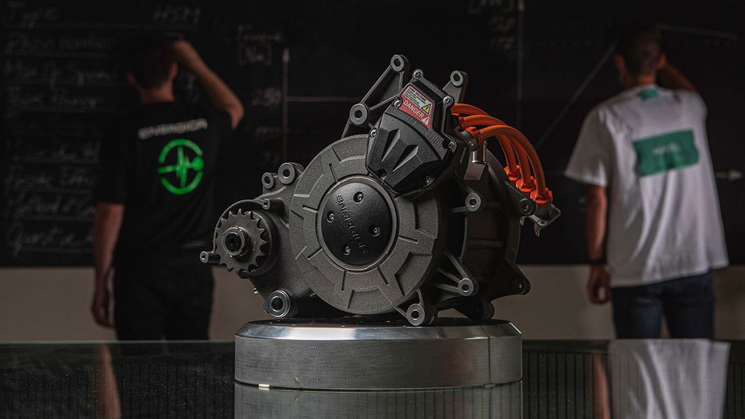 Energica EMCE electric motor that is liquid-cooled