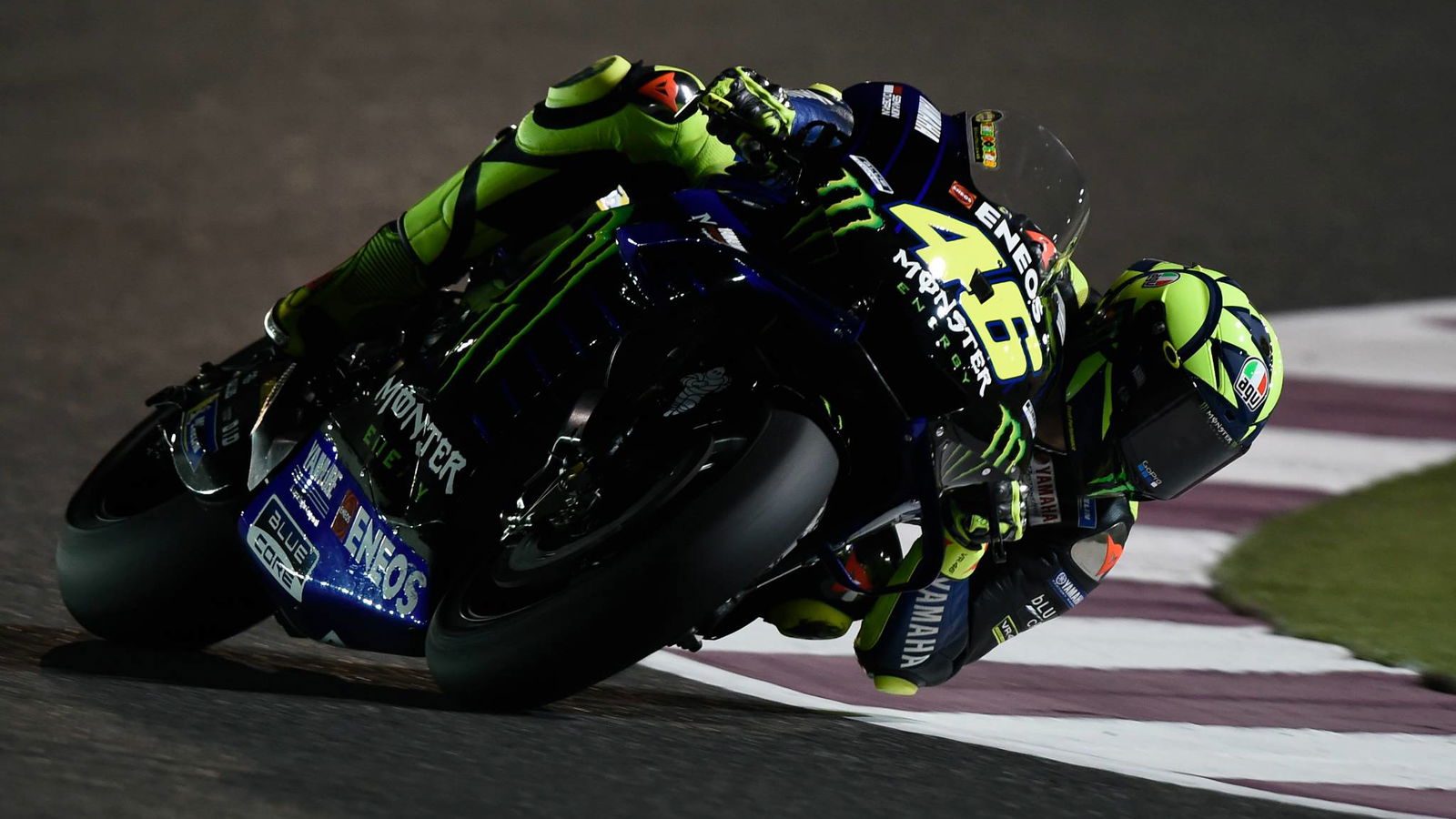 Front tyre issue halts Rossi's progress