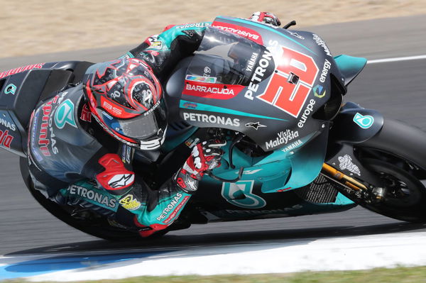 Quartararo flying in FP1, Rossi loses chain