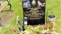 Mindless scum desecrate biker's grave