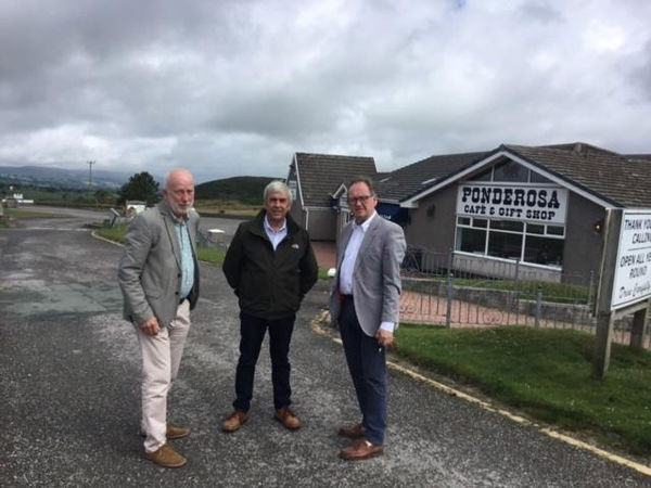 From left, County Councillors Graham Timms, Martyn Holland and Melvyn Mile (Pic - Llan Blogger)